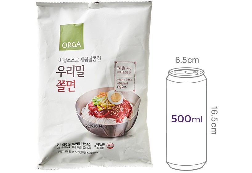 [올가] 우리밀 쫄면 470g (2인분)