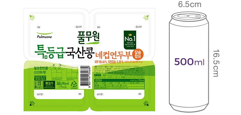 [풀무원] 특등급 국산콩 네컵 연두부 360g