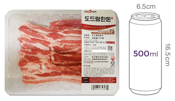 [도드람한돈] 삼겹살 구이용 500g (냉장)