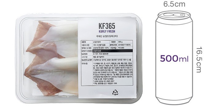 [KF365] 국산 손질오징어 300g (냉장)