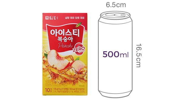  [담터] 제로슈가 아이스티 복숭아 (13g X 10포) 
