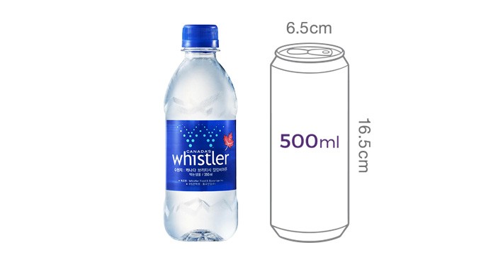 [휘슬러] 캐나다 빙하수 생수 (350mL X 24개)