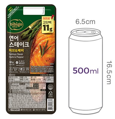 [비비고] 순살 연어스테이크 허브페퍼 60g