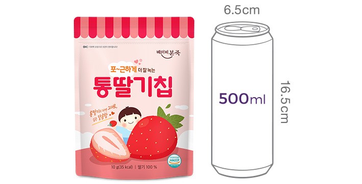 [베이비본죽] 통딸기칩 10g