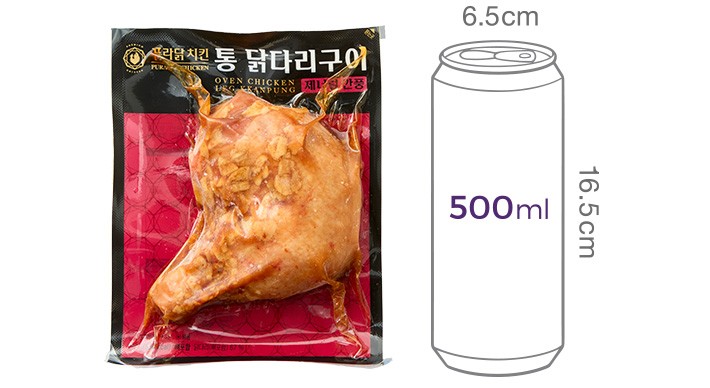 [푸라닭] 통 닭다리 구이 제너럴깐풍 250g(냉동)