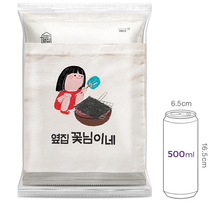 [옆집꽃님이네] 직화구이 전장김 30g X 6봉 (에코백 증정)