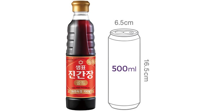 [샘표] 자연숙성 100% 진간장 골드 500ml