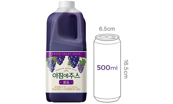 [아침에주스] 포도 1.8L