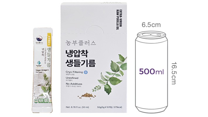 [농부플러스] 냉압착 생들기름 스틱 (5gX10개입)