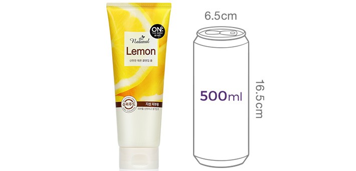 [온더바디] 더내추럴 산뜻한 레몬 클렌징폼 200g (지성 피부용)