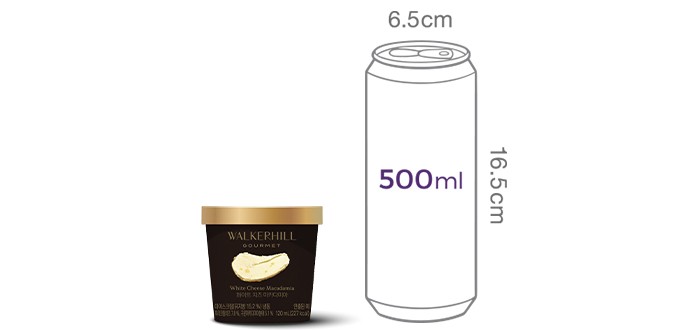 [워커힐고메] 미니컵 아이스크림 화이트 치즈 마카다미아 120mL