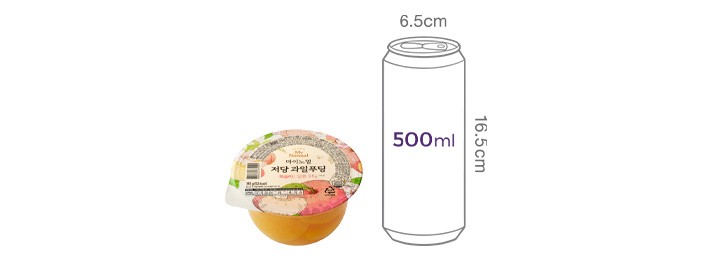 [마이노멀] 저당 과일푸딩 복숭아 185g x 6개입