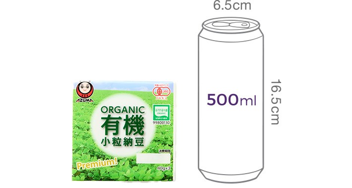 [아즈마] 무염 유기농 소립 낫또 3개입 (120g)