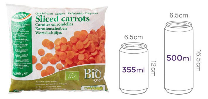 [ardo] 유기농 당근 슬라이스 600g (냉동)