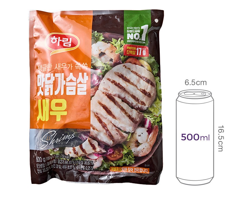 [하림] 맛닭 닭가슴살 새우맛 500g (냉장)