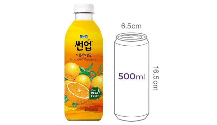 [썬업] 오렌지&감귤 주스 750mL