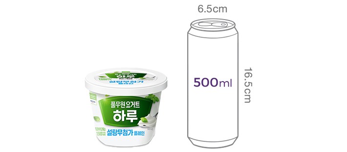 [풀무원다논] 하루요거트 설탕 무첨가 플레인 400g