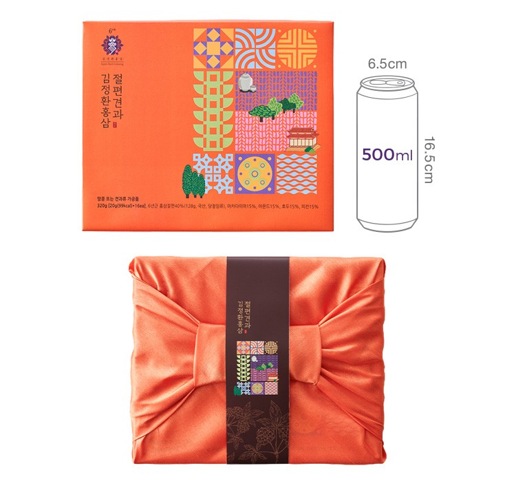 [김정환홍삼] 홍삼견과 16입 (+보자기포장 및 쇼핑백 증정)