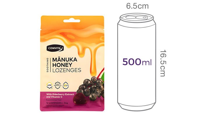 [콤비타] UMF10+마누카허니 로젠지 엘더베리 & 비타민C 12개입