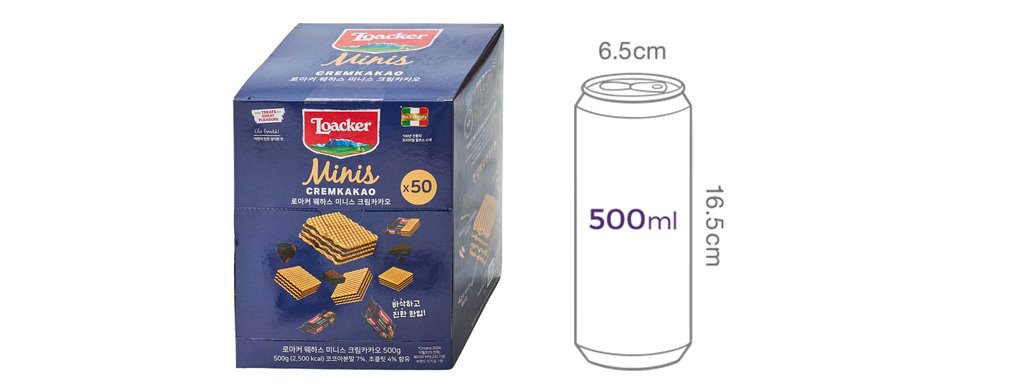 [로아커] 미니스 디스펜서 크림카카오 500g(10gX50입)