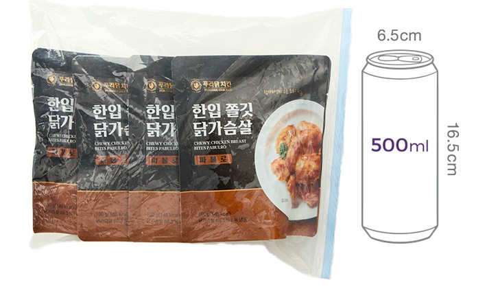 [푸라닭] 쫄깃 한입 닭가슴살 파불로 100g*4