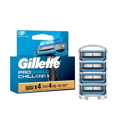 [질레트] 프로쉴드 칠 면도날 4입