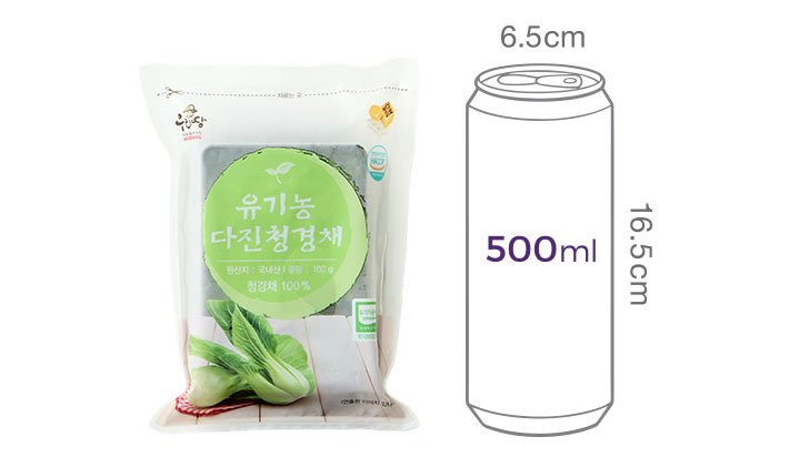 유기농 냉동 다진 청경채 100g