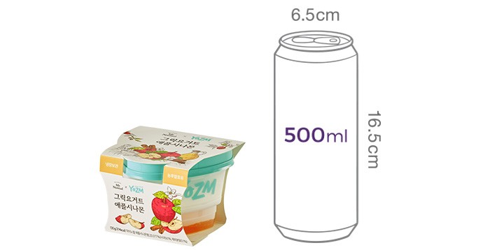 [마이노멀 x YOZM] 저당 그릭요거트 애플시나몬 130g