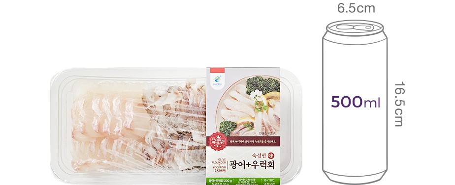 [은하수산] 숙성 광어&우럭 모둠회 200g