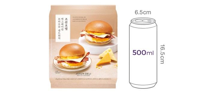 [조선델리] 에그베이컨 브리오슈 샌드위치 (2입)