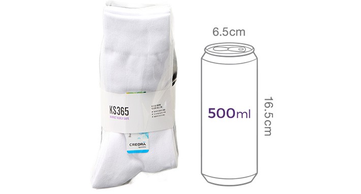 [KS365] 라이트 베이직 중목 양말 7족(남성용)_혼합C(블랙4,화이트3)