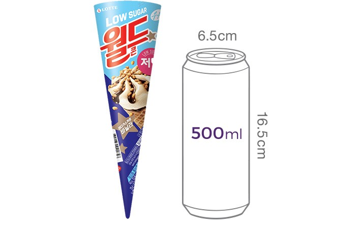 [롯데웰푸드] 저당 월드콘 바닐라 160mL