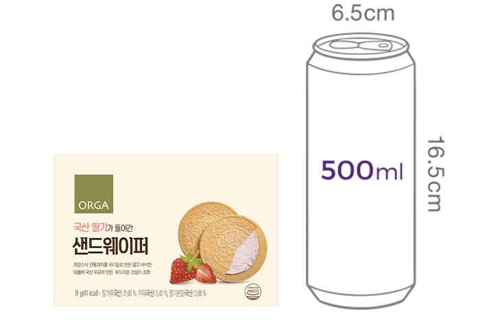 [올가] 딸기가 들어간 샌드웨이퍼 32g