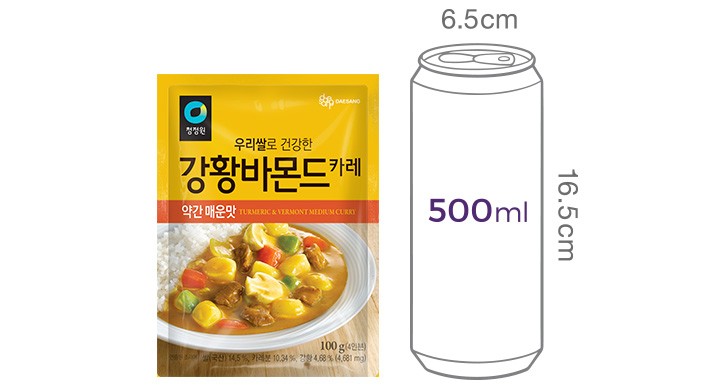 [청정원] 우리쌀 강황 바몬드 약간매운맛 100g
