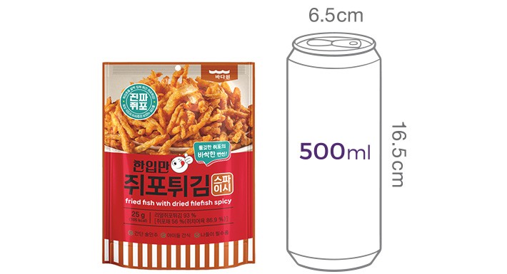[바다원] 쥐포튀김 스파이시 25g