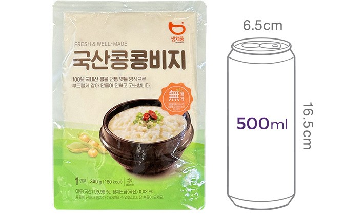 [생채움] 국산콩 콩비지 300g