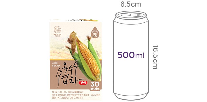 [맥널티] 티브루 액상차 옥수수염차 진액 (10mL X 30개입)