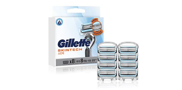 [질레트] 스킨텍 매뉴얼 면도날 8입
