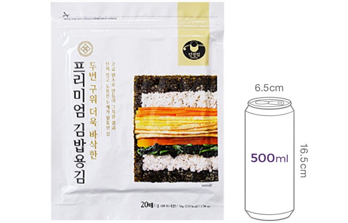 [만전김] 더 두꺼워진 프리미엄 김밥용김 20매