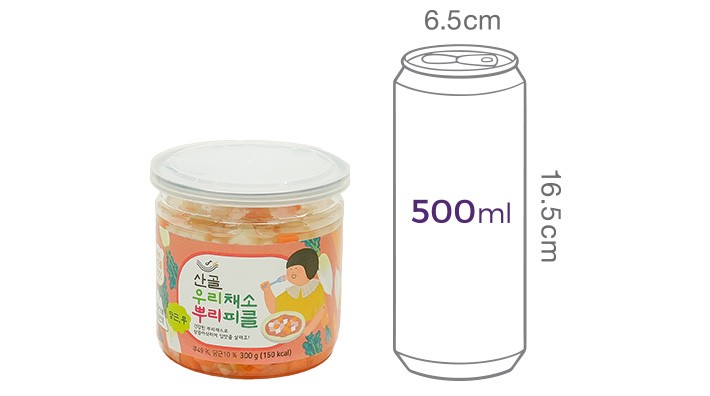 [에코맘의산골이유식]산골 우리채소뿌리피클 300g