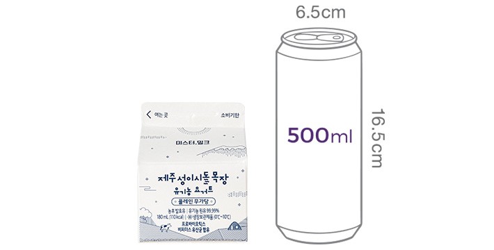 [제주 성이시돌목장] 유기농 마시는 요거트 무가당 플레인 180mL X 4입