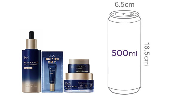 [닥터지] 블랙 스네일 레티놀 앰플 50ml+크림50ml 단독 기획(+크림15ml, 선2ml 증정)