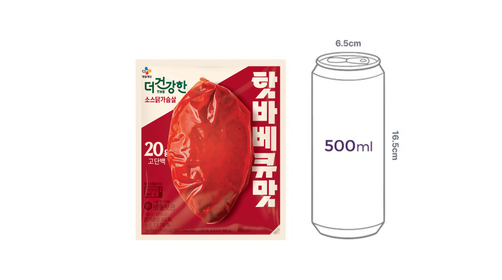 [더건강한] 소스 닭가슴살 핫바베큐 100g (냉동)