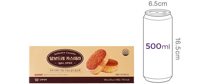 [신라명과] 달보드레 꿀카스테라 36gX5개입