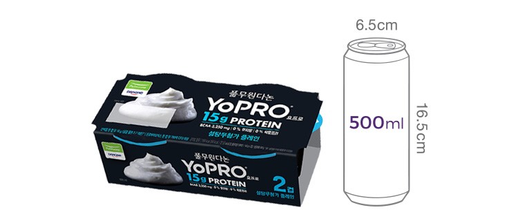 [풀무원다논] YoPRO 설탕 무첨가 플레인 (150g X 2개)