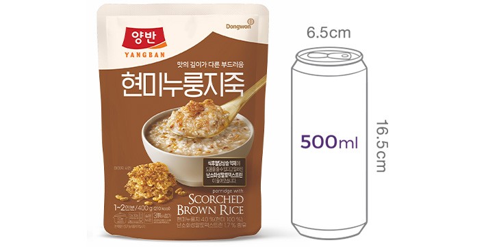 [동원] 양반 현미누룽지죽 400g (파우치)