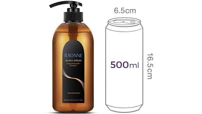 [라온느] 블랙 아르간 앰플샷 디엑스 데미지케어 샴푸 500ml