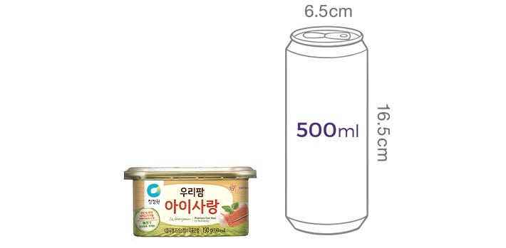 [청정원] 우리팜 아이사랑 캔햄 190g        