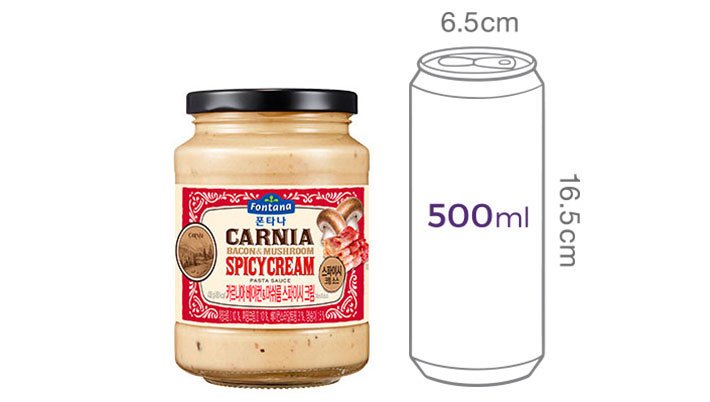 [폰타나] 스파이시 카르니아 베이컨 머쉬룸 크림 파스타소스 430g