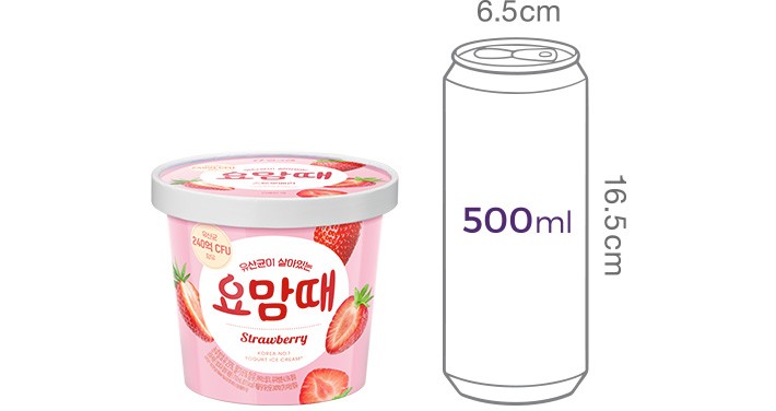 [빙그레] 요맘때 파인트 딸기 710mL